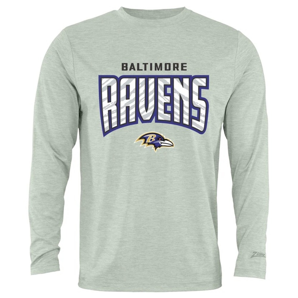 NFL Baltimore Ravens Shirt Team Apparel Gray Graphic Spellout Logo / Size XL